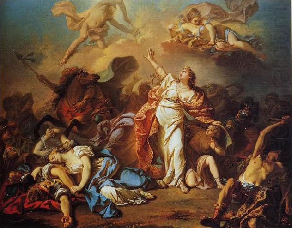 Jacques-Louis David Diana and Apollo Piercing Niobe s Children with their Arrows china oil painting image